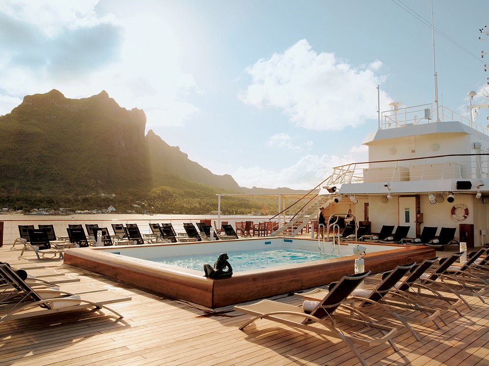 Bask in the Polynesian sun on the pool deck.